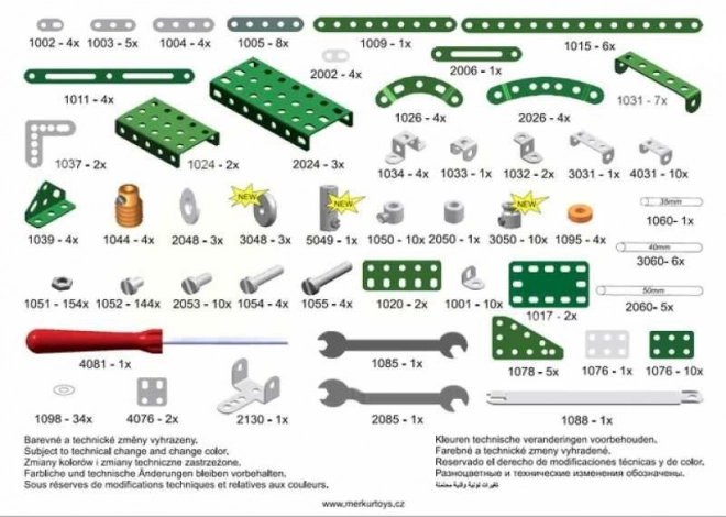 Costruzioni elicottero Merkur - Set di 40 modelli