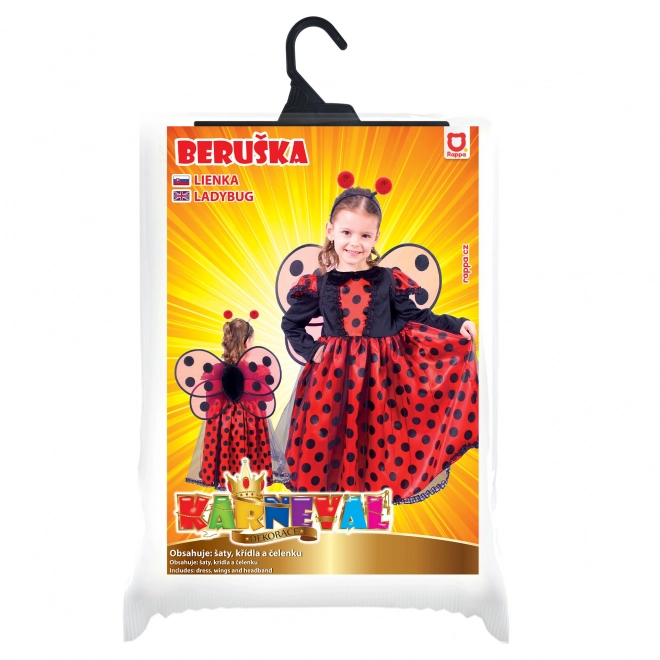 Costume da Coccinella per Bambina con Ali e Antenne