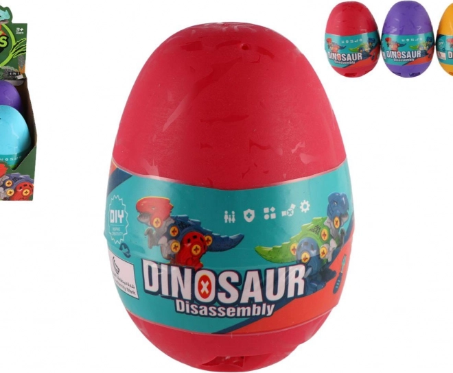 Dinosauro avvitabile nell'uovo in plastica 15 cm