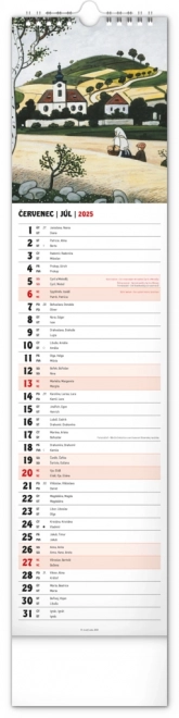 Calendario da parete Josef Lada 2025