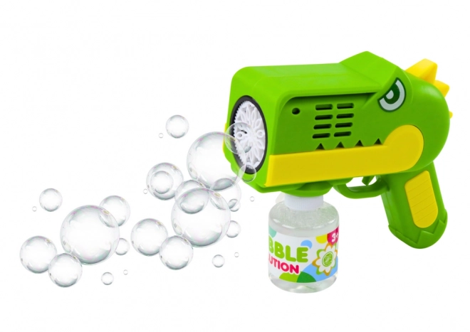 Pistola Bolle di Sapone Luci Dinosauro Verde