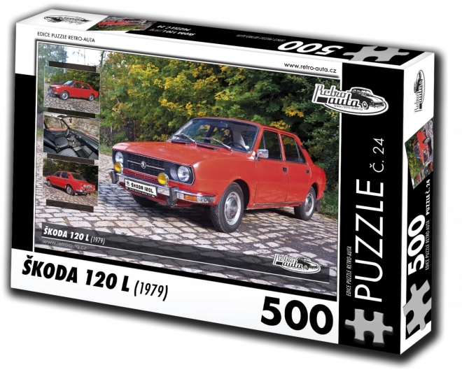 Puzzle Retro Auto Škoda 120 L 1979 500 pezzi