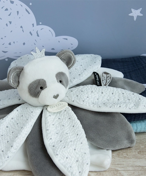 Doudou set regalo con panda di peluche 26 cm