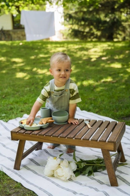 Set pasti di silicone per bambini MoMi Ami grigio