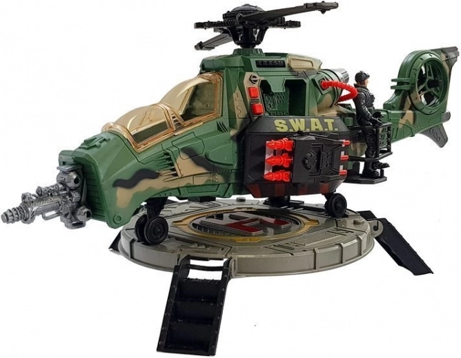 Grande elicottero SWAT con segnalazione sonora