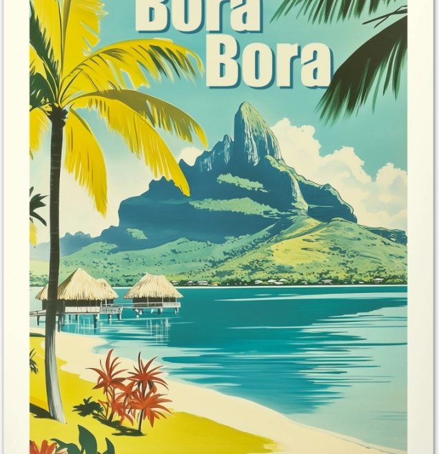 Calendario murale Vintage poster Paradisi tropicali 2026