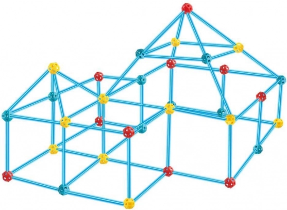 WOOPIE Grandi mattoncini da costruzione set tenda Cannucce Tubetti 128 pezzi