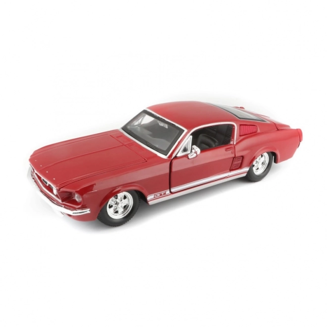 Modello in scala Ford Mustang GT 1967 1/24 rosso