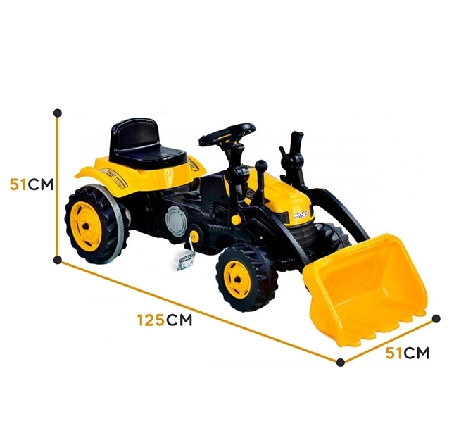 Trattore a pedali con bulldozer Woopie