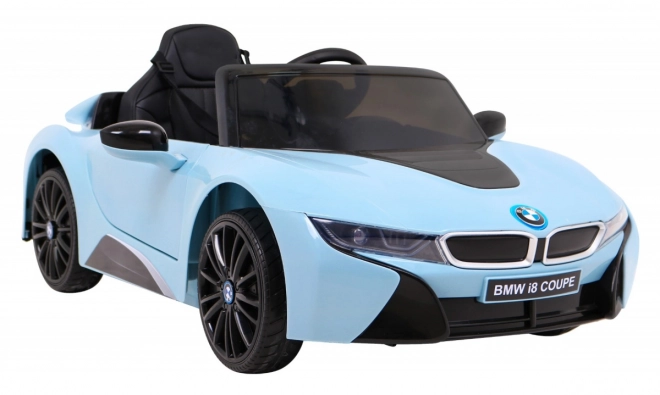 BMW I8 Lift Auto a Batteria Blu + telecomando + avvio lento + cinture a 3 punti + MP3 USB + LED