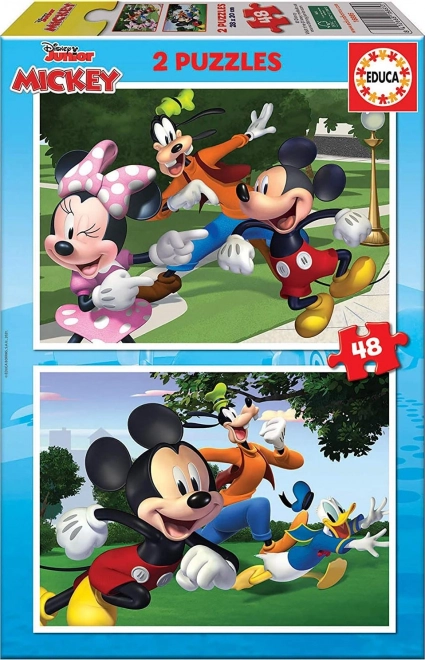 Puzzle EDUCA Topolino e Amici 2x48 pezzi