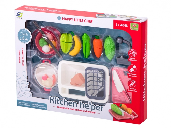 Set Giocattolo: Lavello Cucina con Accessori per Bambini