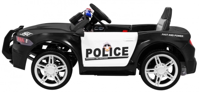 Auto elettrico per bambini GT Sport Polizia nero