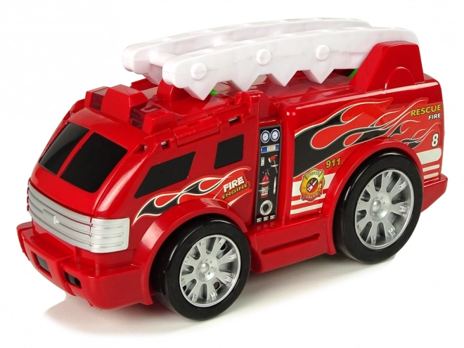 Auto Vigili del Fuoco Trasformazione Drago 2-in-1 Camion dei Pompieri