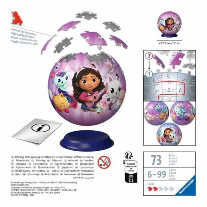 Puzzle ball 3D Casa Magica Di Gabby Ravensburger