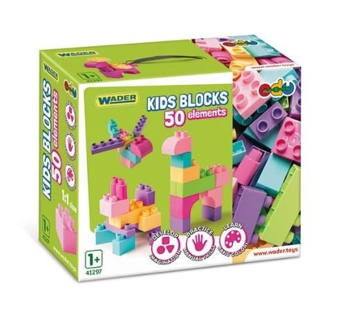 Blocchi rosa per bambini 50 pezzi