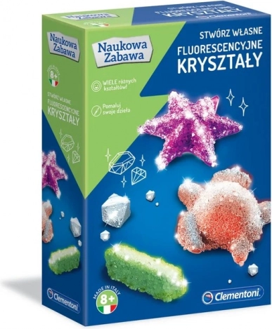 Set scientifico cristalli fluorescenti