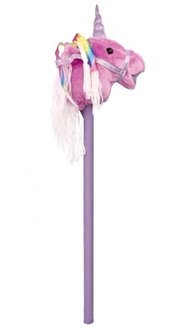 Unicorno rosa su bastone Rosa Hobby Horse