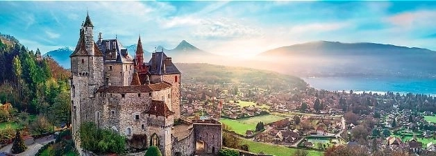 Puzzle Panorama 1000 pezzi - Castello di Menthon, Francia