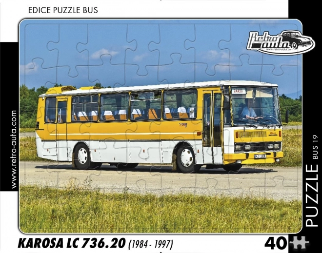 Puzzle Retro-Auta Autobus Karosa LC 736.20