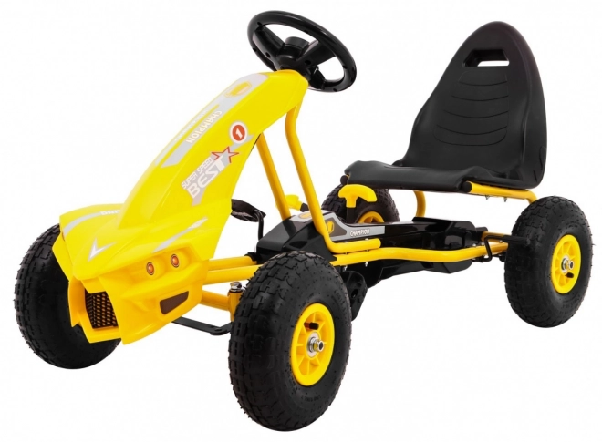 Gokart a pedali per bambini giallo