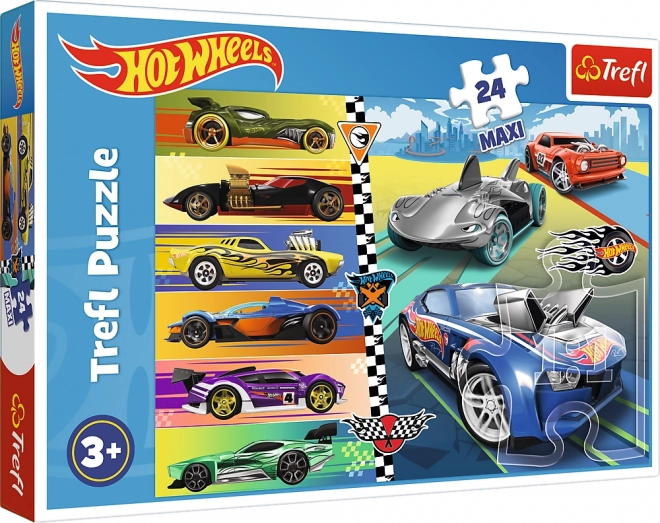 Puzzle 24 pezzi Maxi Veloci Automobili Hot Wheels