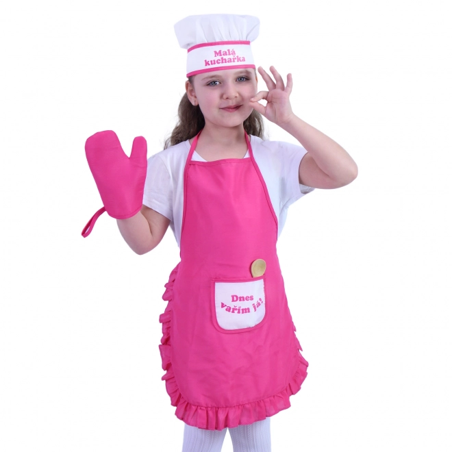 Costume da cuoca per bambine con accessori e stampa ceca