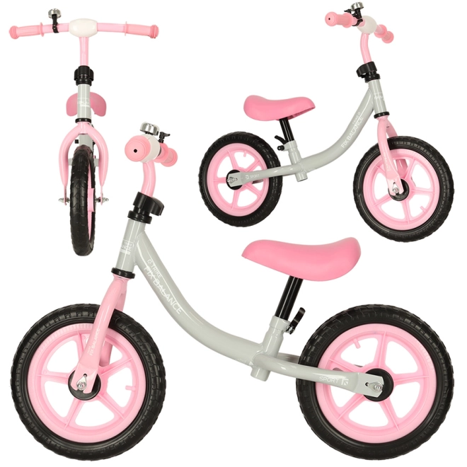 Bicicletta senza pedali Trike Fix Balance ultra leggera grigio rosa