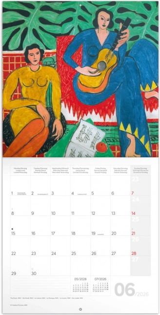 Calendario di appunti Henri Matisse 2026