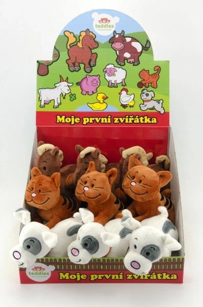 Zvířátko Peluche 18-20cm Moje První Zvířátka con Suono - 3 Tipi