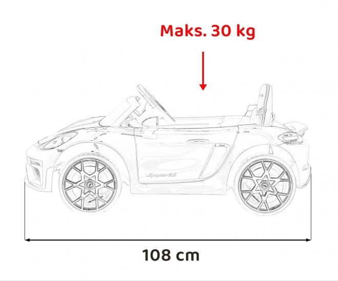 Auto per bambini Porsche 718 – Rosso