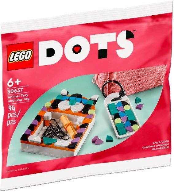 Tavoletta Animale e Ciondolo per Borsa LEGO DOTS