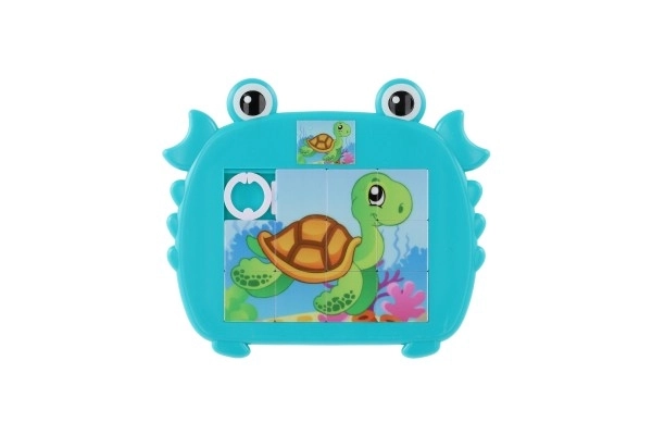 Puzzle scorrevole con animali in plastica