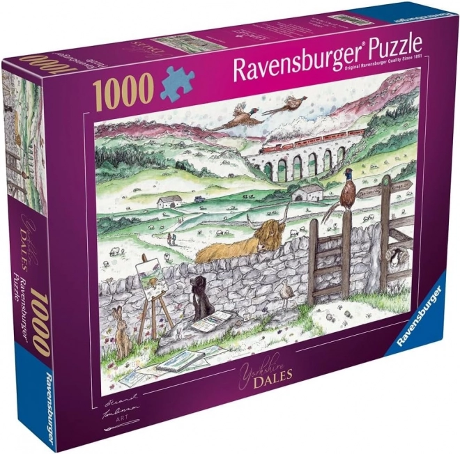 Puzzle Ravensburger Vita nel Yorkshire 1000 pezzi