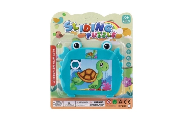 Puzzle scorrevole con animali in plastica