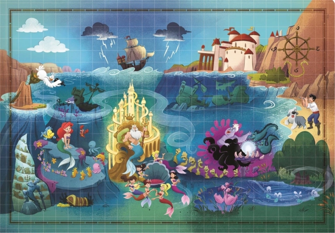 Puzzle 1000 pezzi Mappa delle Storie La Sirenetta