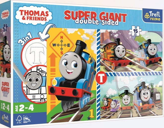 Puzzle gigante reversibile Trenino Thomas