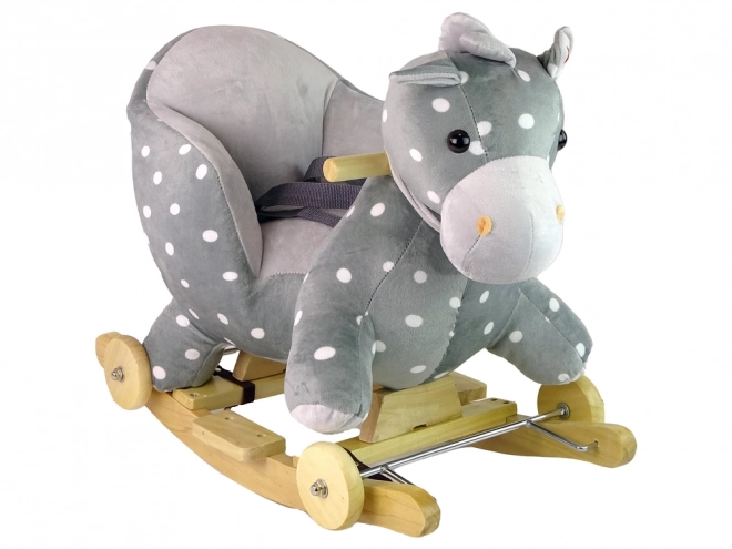 Cavallo a Dondolo 2 in 1 Blu a Pois