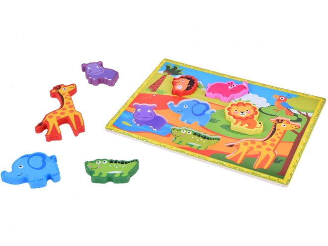 Puzzle in legno safari animali