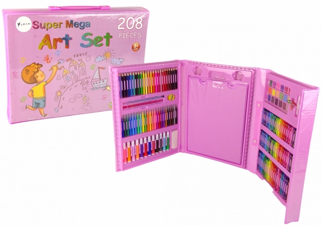 Set artistico valigetta rosa 208 pezzi