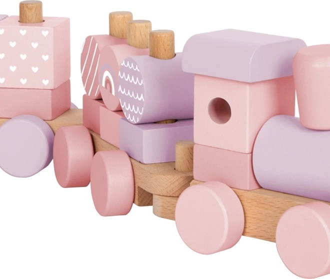 Trenino in legno rosa Small Foot