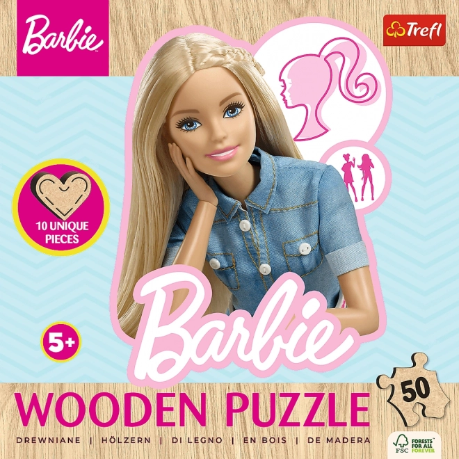 Puzzle sagomato in legno Barbie