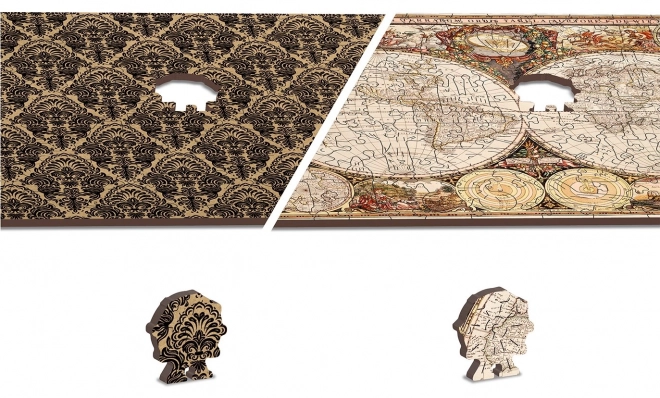 Puzzle in legno Mappa dell'Antico Mondo 2 in 1