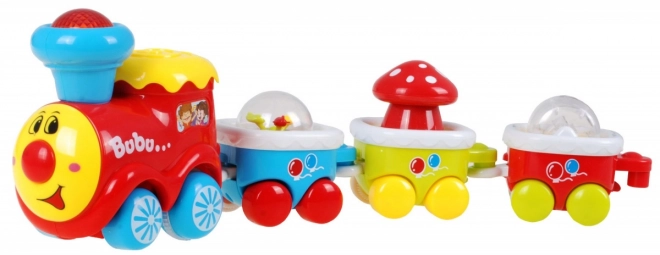 Treno Interattivo Sensoriale per Bambini 3+ con Rattle, Luci e Suoni