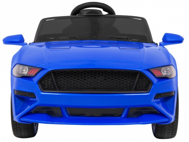 GT Macchina sportiva giocattolo a batteria per bambini blu + telecomando + partenza lenta + portapacchi + LED MP3
