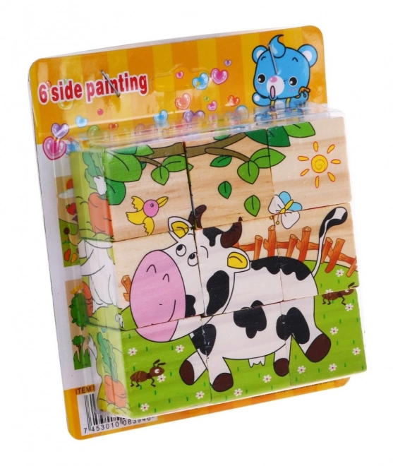 Puzzle Animali in Legno per Bambini 18m+