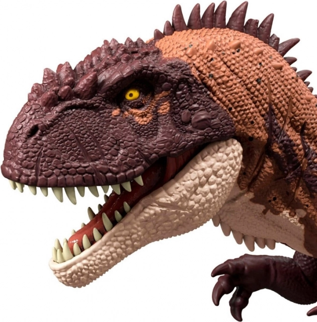 Figurina dinosauro Kryptops da Jurassic World con ruggito selvaggio e parti mobili