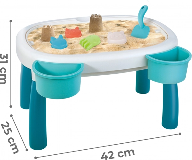 Tavolo per acqua e sabbia Woopie 2 in 1, 7 pezzi
