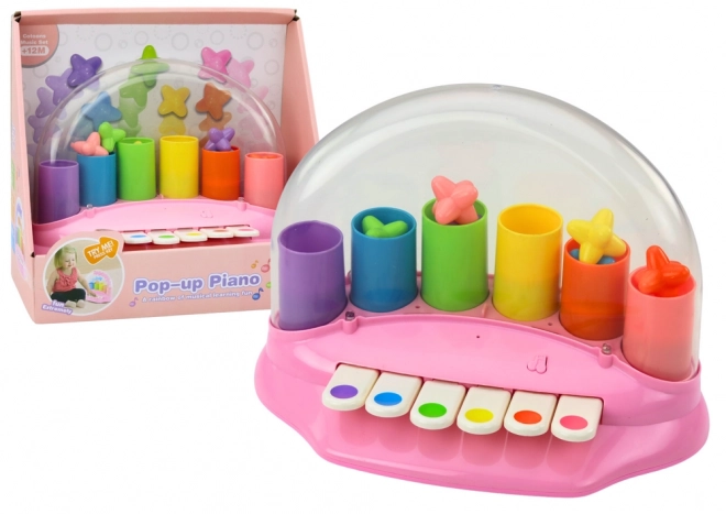 Pianoforte Interattivo Con Stelle Saltellanti Rosa