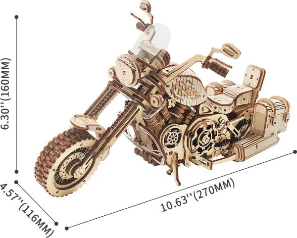 Puzzle 3D in Legno Cruiser Motorcycle 420 Pezzi